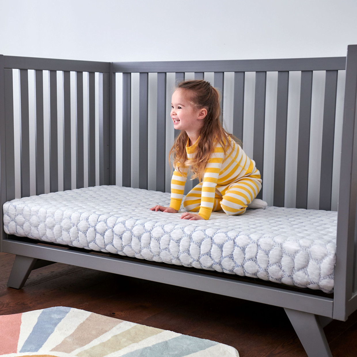 Lullaby Earth Gentle Start Crib Mattress - Blue Leaf.
