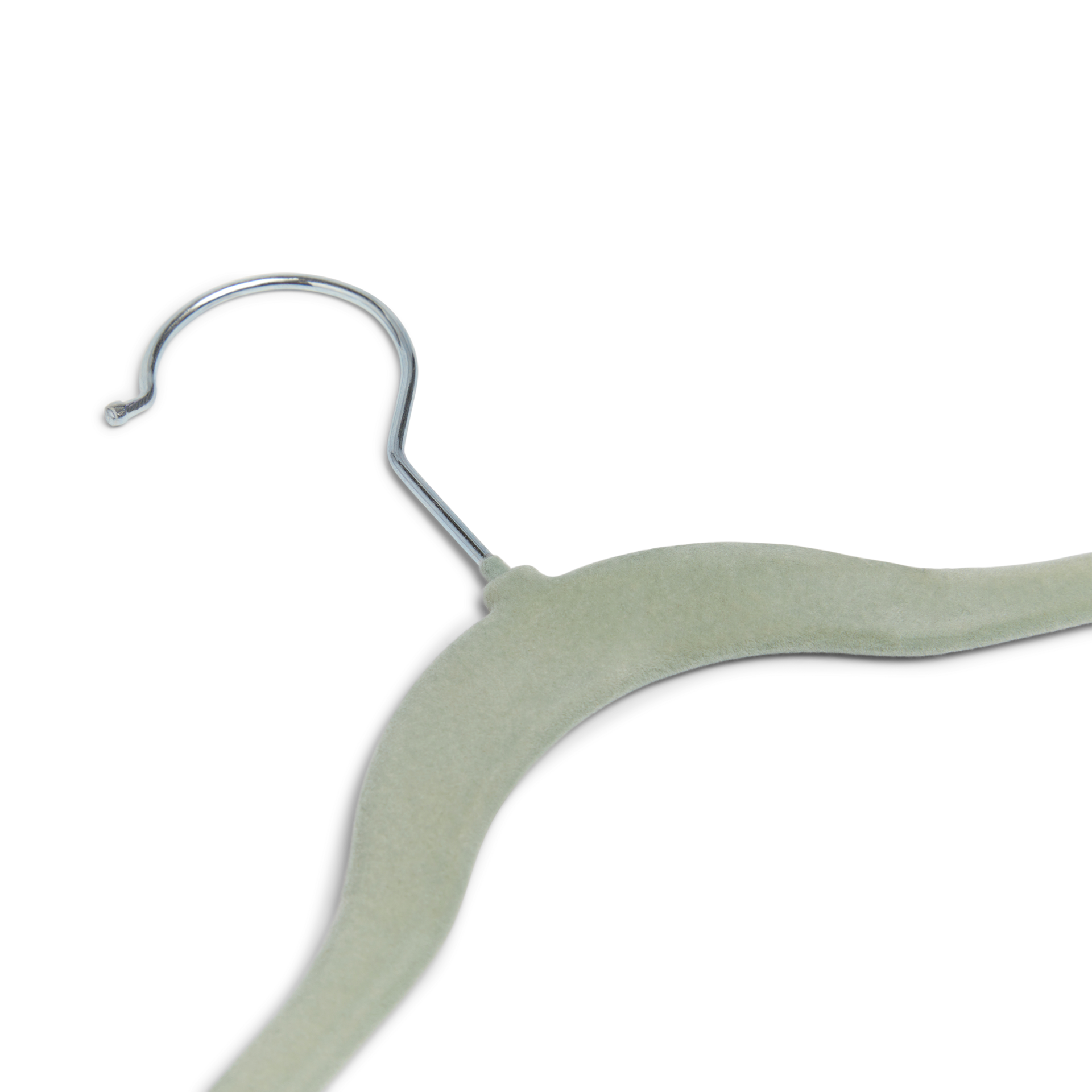 Sprucely Non-Slip Velvet Hangers - Sage, 20.