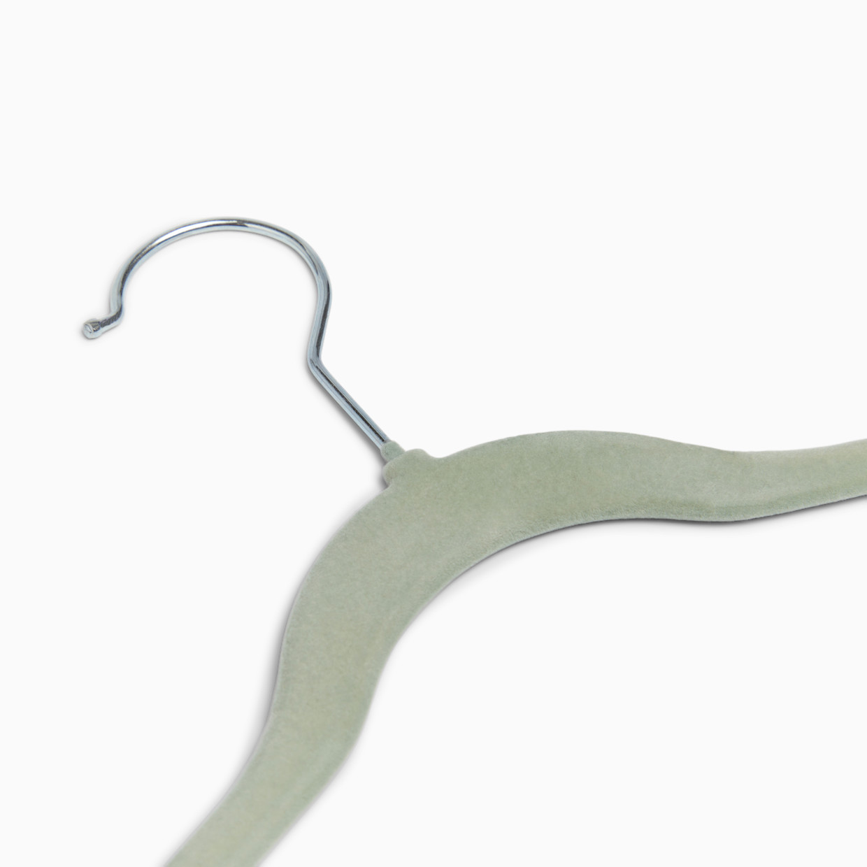 Sprucely Non-Slip Velvet Hangers - Sage, 20.