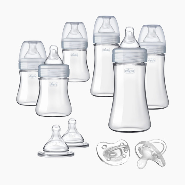 Chicco Duo Deluxe Hybrid Baby Bottle Gift Set with Invinci-Glass - Neutral.