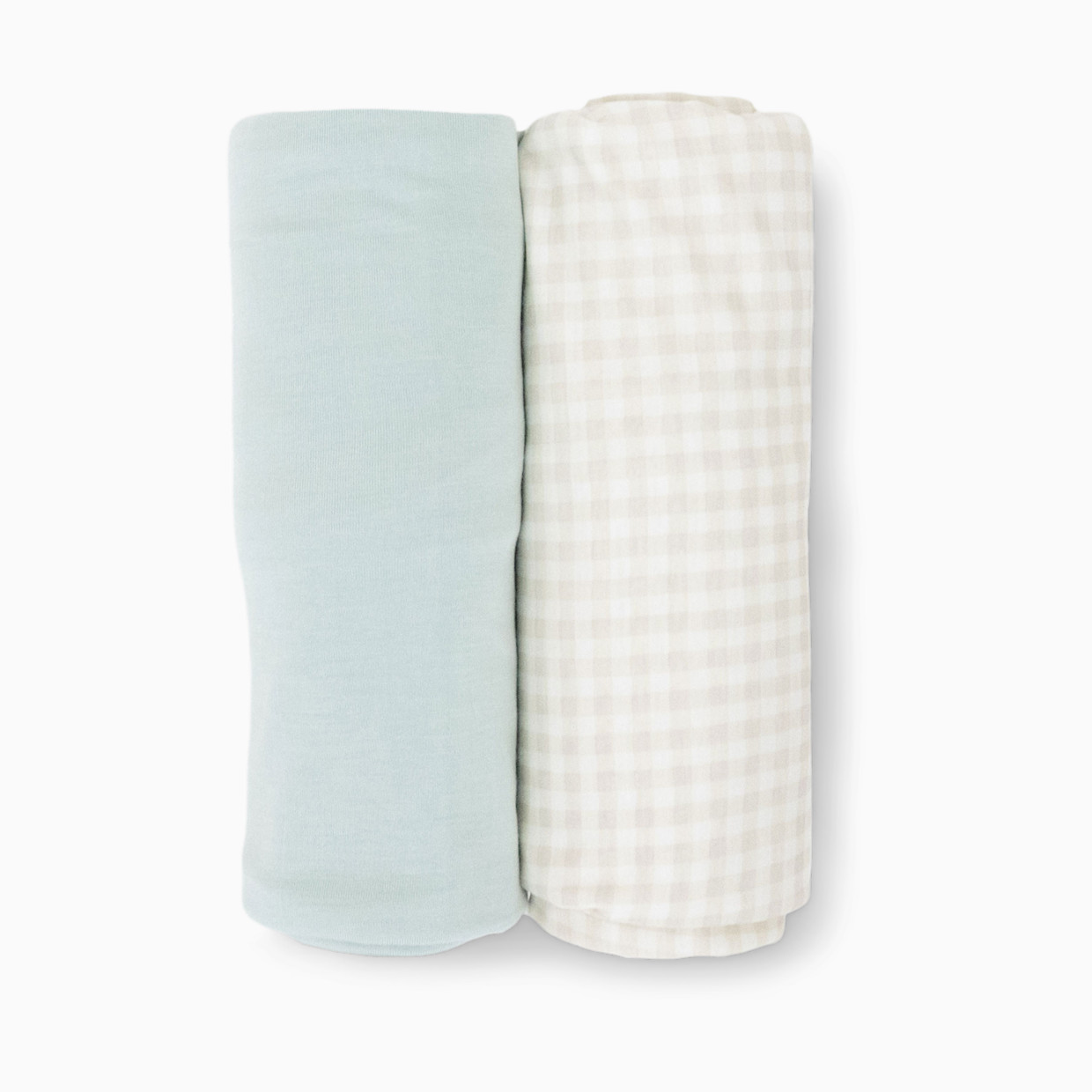 Little Unicorn Stretch Knit Swaddle 2-Pack - Frost Green.