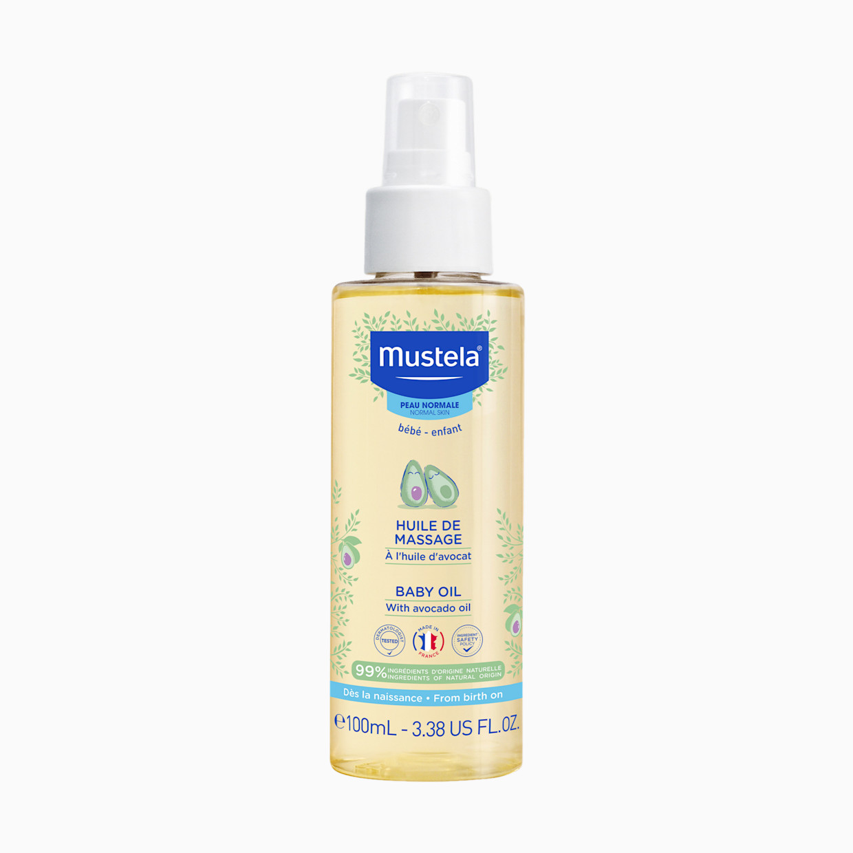 Mustela Baby Oil - 3.38 Fl. Oz.