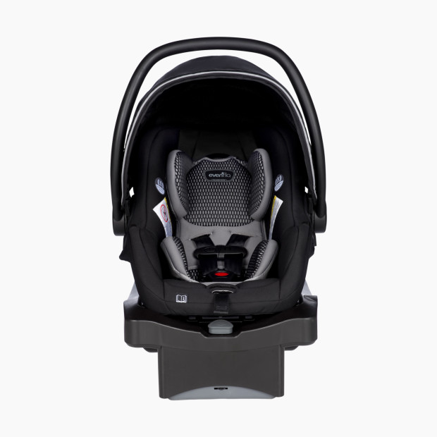 Evenflo Litemax DLX Infant Car Seat with SafeZone Load Leg Base - Olympus Black.