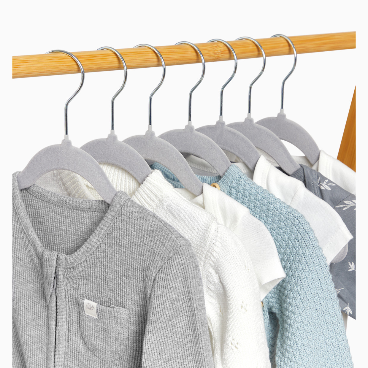 Sprucely Non-Slip Velvet Hangers - Grey, 20.