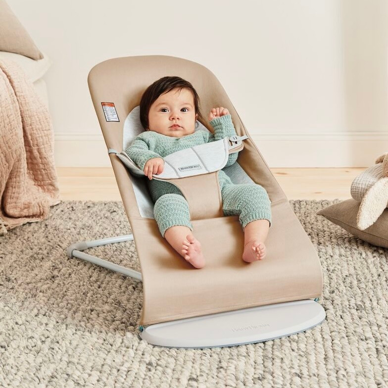 BabyBjörn Bouncer Balance Soft - Cotton Jersey/Beige/Gray.