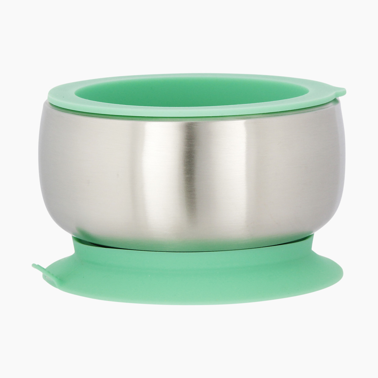 Avanchy Stainless Steel  Suction Bowl + Lid - Green.