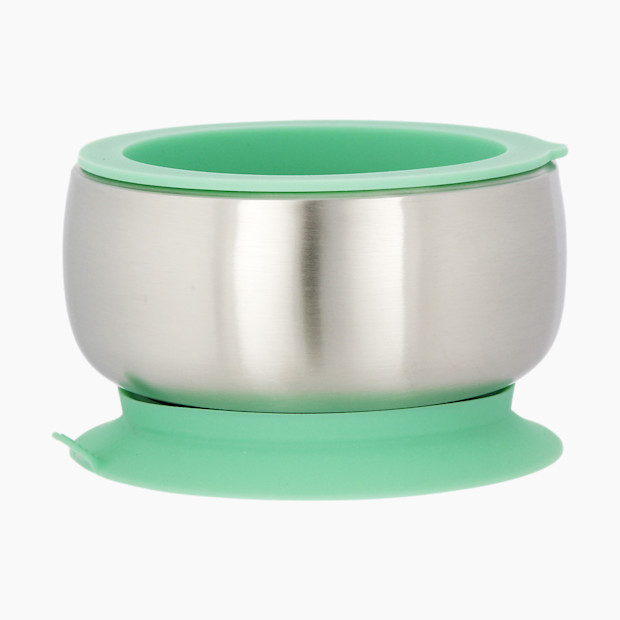 Avanchy Stainless Steel  Suction Bowl + Lid - Green.