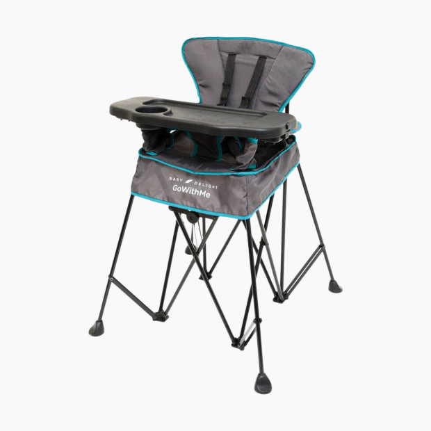 Baby Delight Go With Me Uplift Portable High Chair - Grey/Teal.