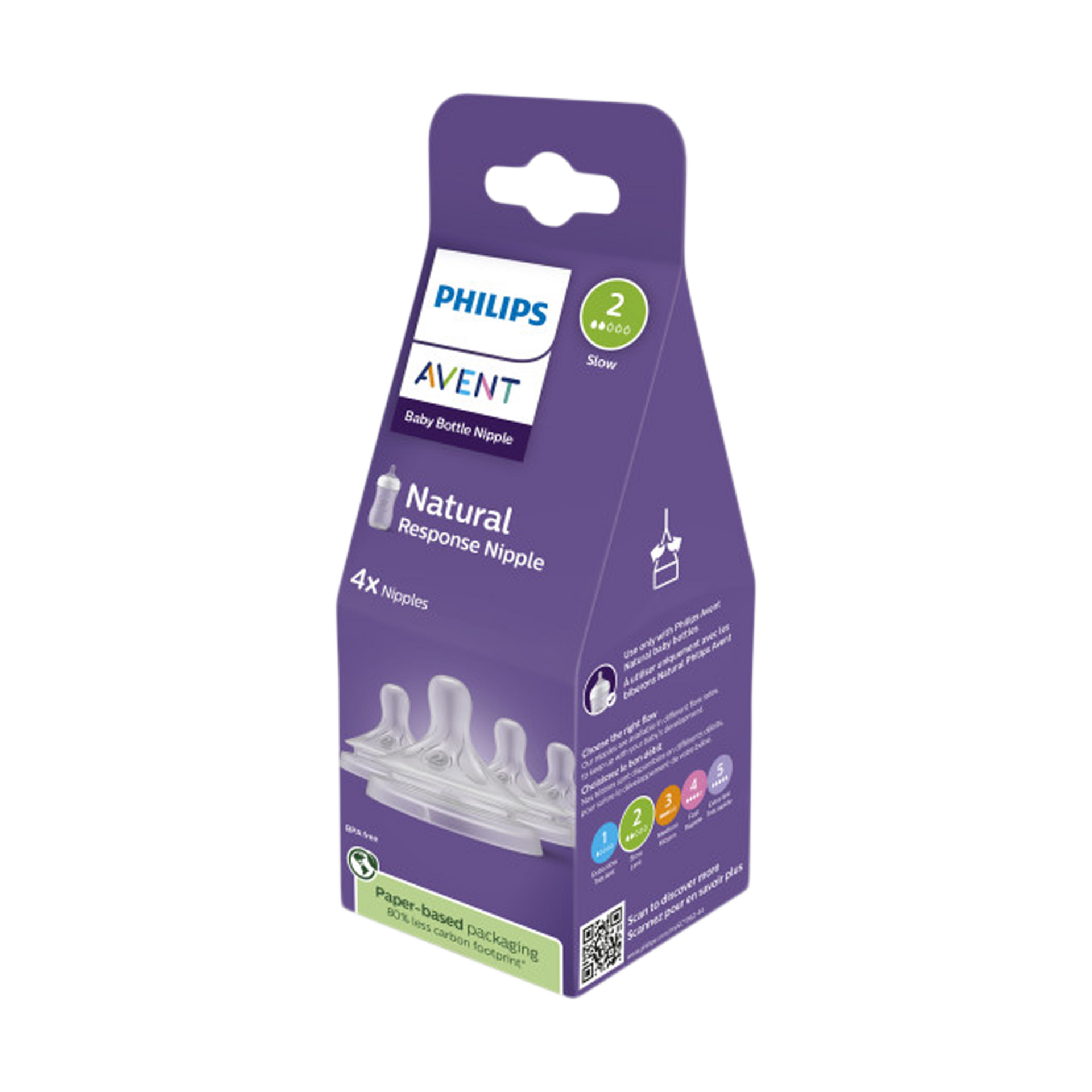 Philips Avent Natural Response Nipples (4 Pack) - Level 2.