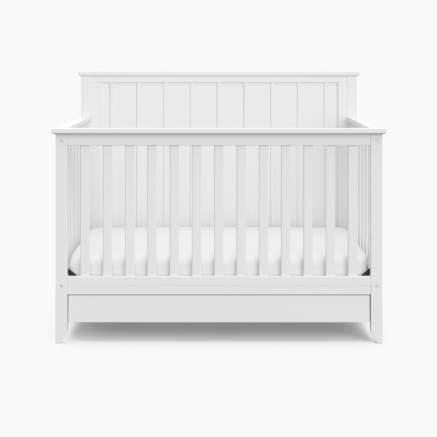 Storkcraft Forrest 4-in-1 Convertible Crib with Drawer - White.