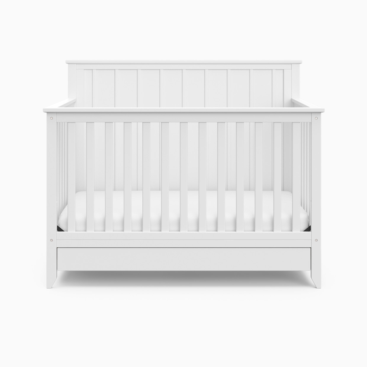 Storkcraft Forrest 4-in-1 Convertible Crib with Drawer - White.