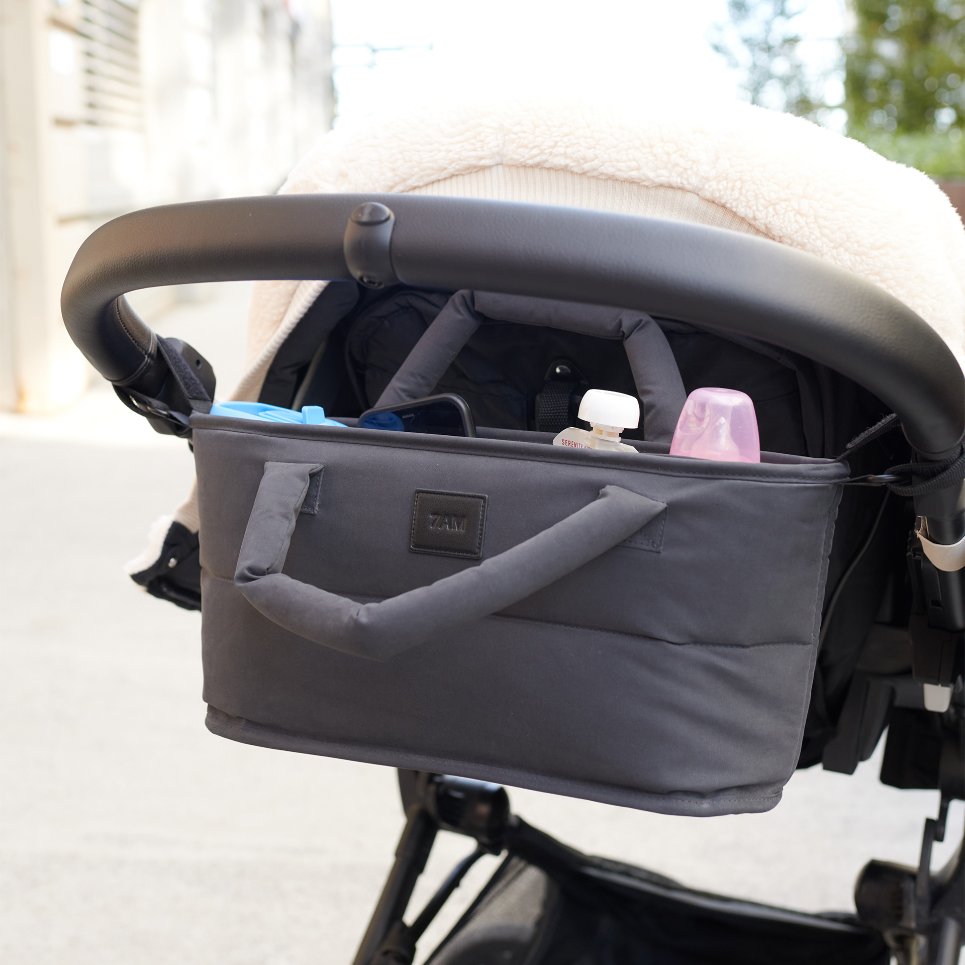 7AM Enfant Stroller Organizer - Smokey.