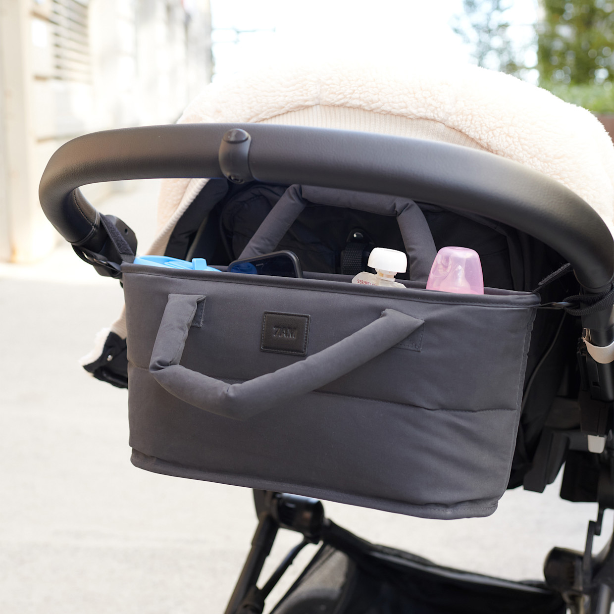 7AM Enfant Stroller Organizer - Smokey.