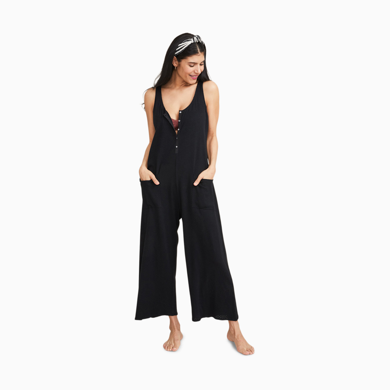 Hatch Collection The 24/7 Feeding Jumpsuit - Black, 0.
