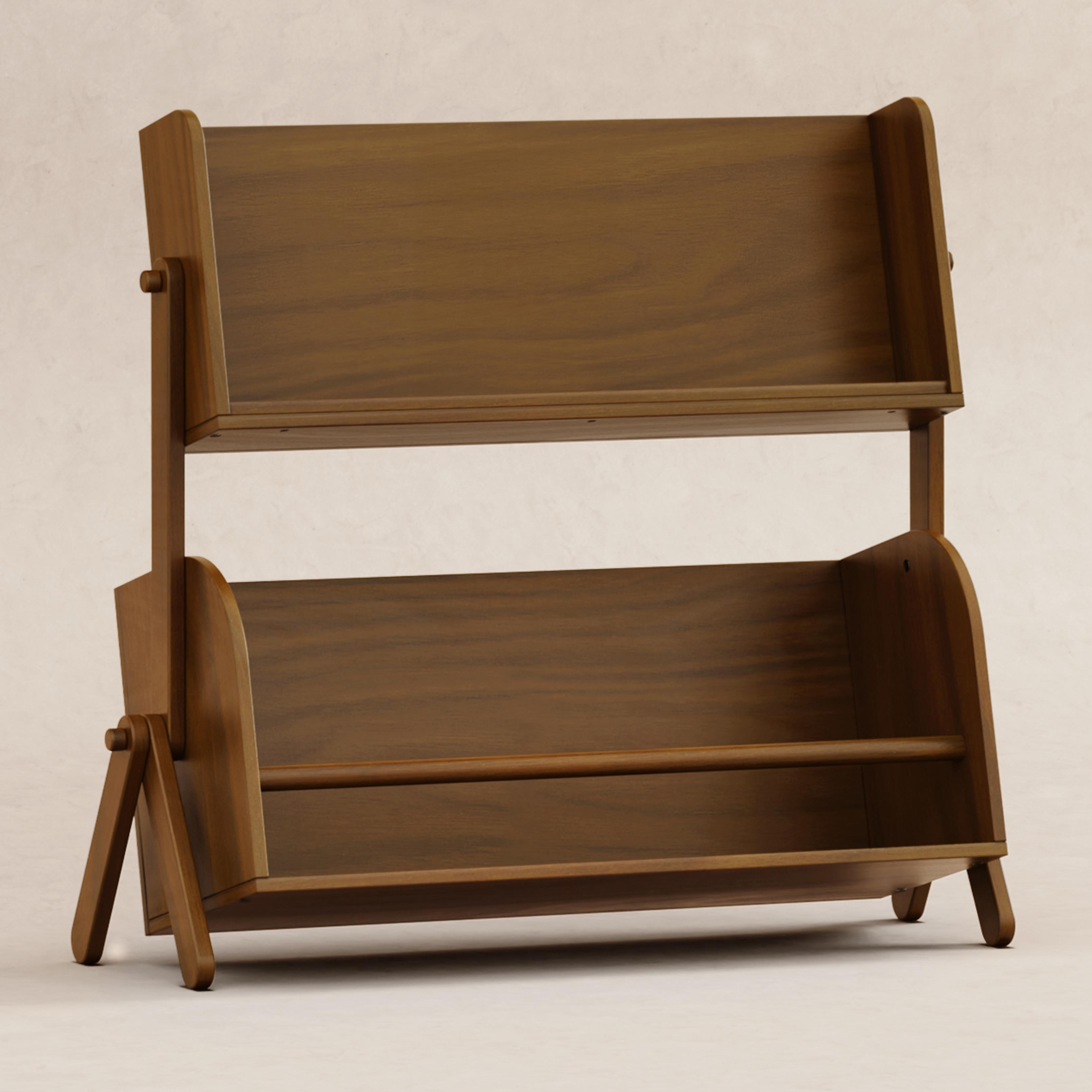 babyletto Tally Storage and Bookshelf - Natural Walnut.
