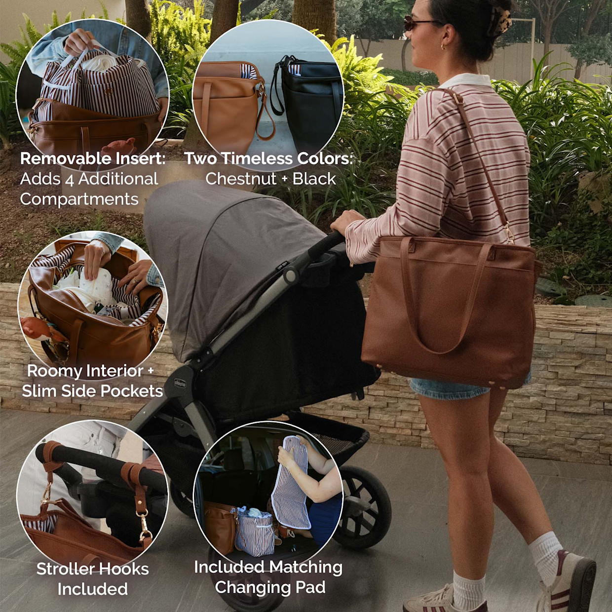 Parker Baby Co. Willow Tote - Chestnut.