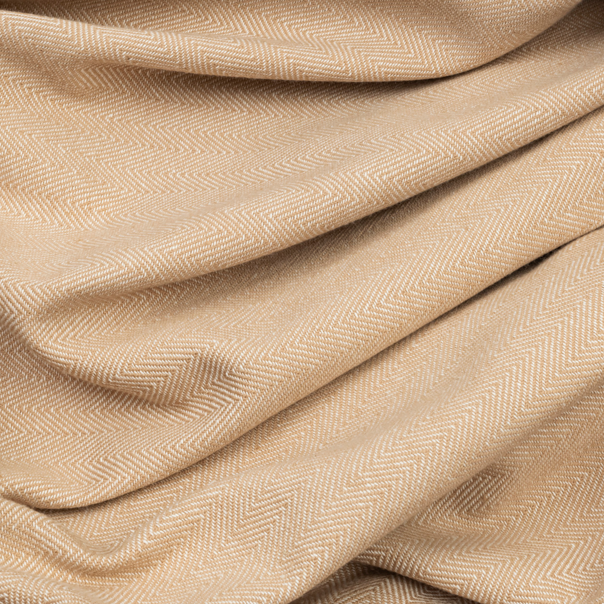 Ricardo Trading Herringbone Lined Rod Pocket w/Back Tabs Window Panel Curtain - Oatmeal, 48"W X 84"L.