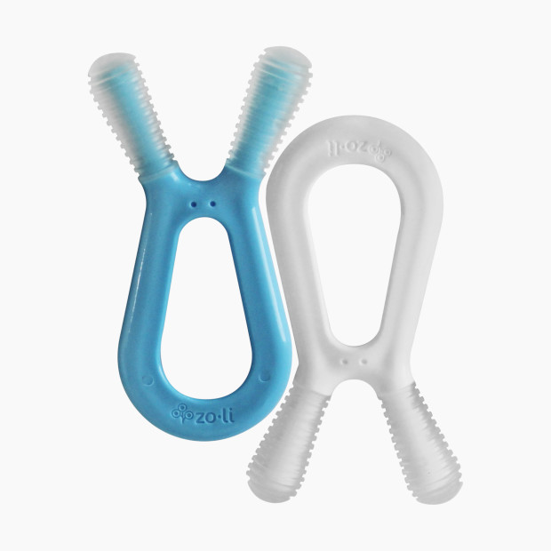 ZoLi BUNNY Teether (2 Pack) - Blue & White.