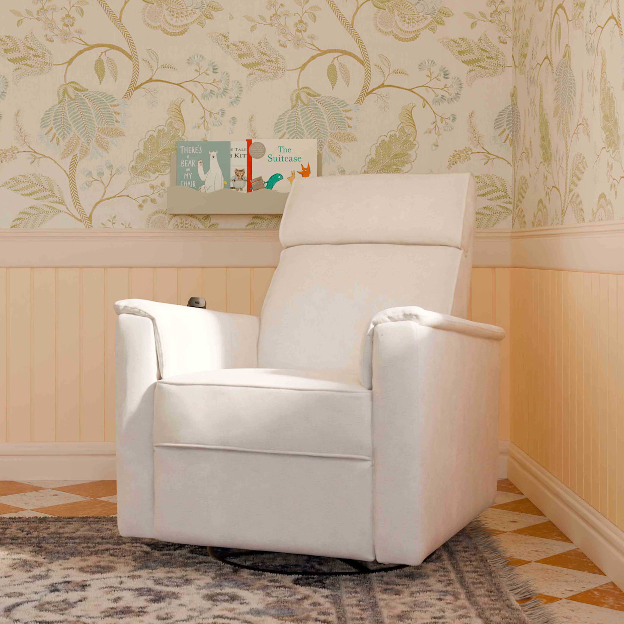 Namesake Willa Deluxe Power Recliner and Swivel Glider - Performance Cream Eco-Weave.