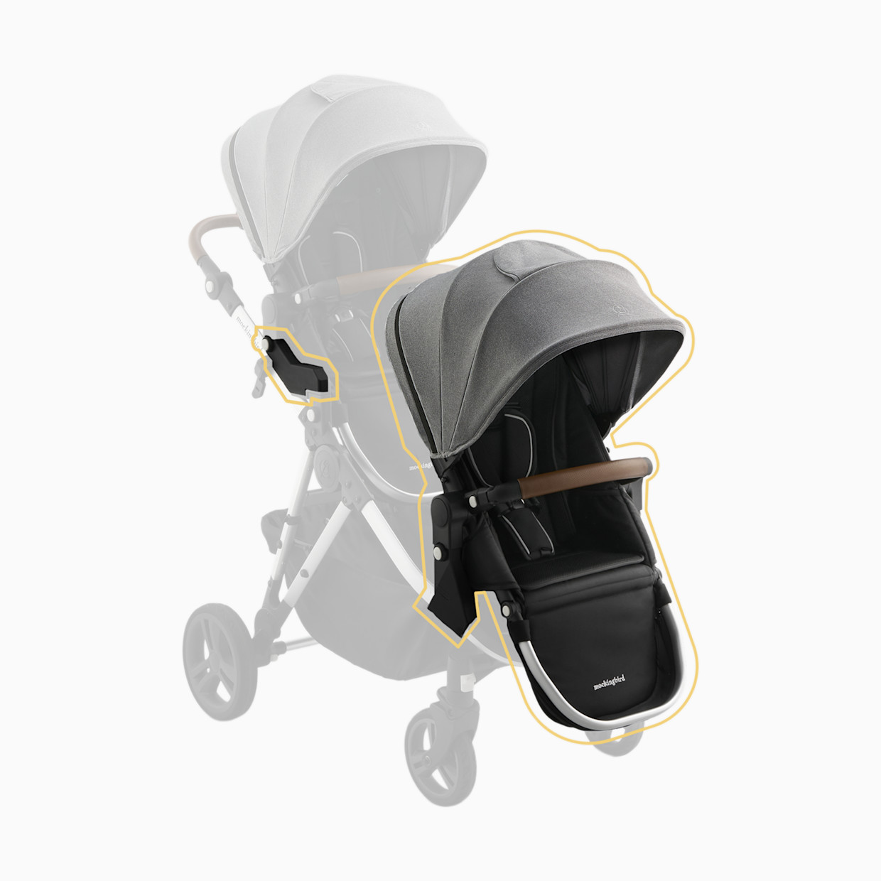 Mockingbird 2nd Seat Kit 3.0 - Heather Grey.