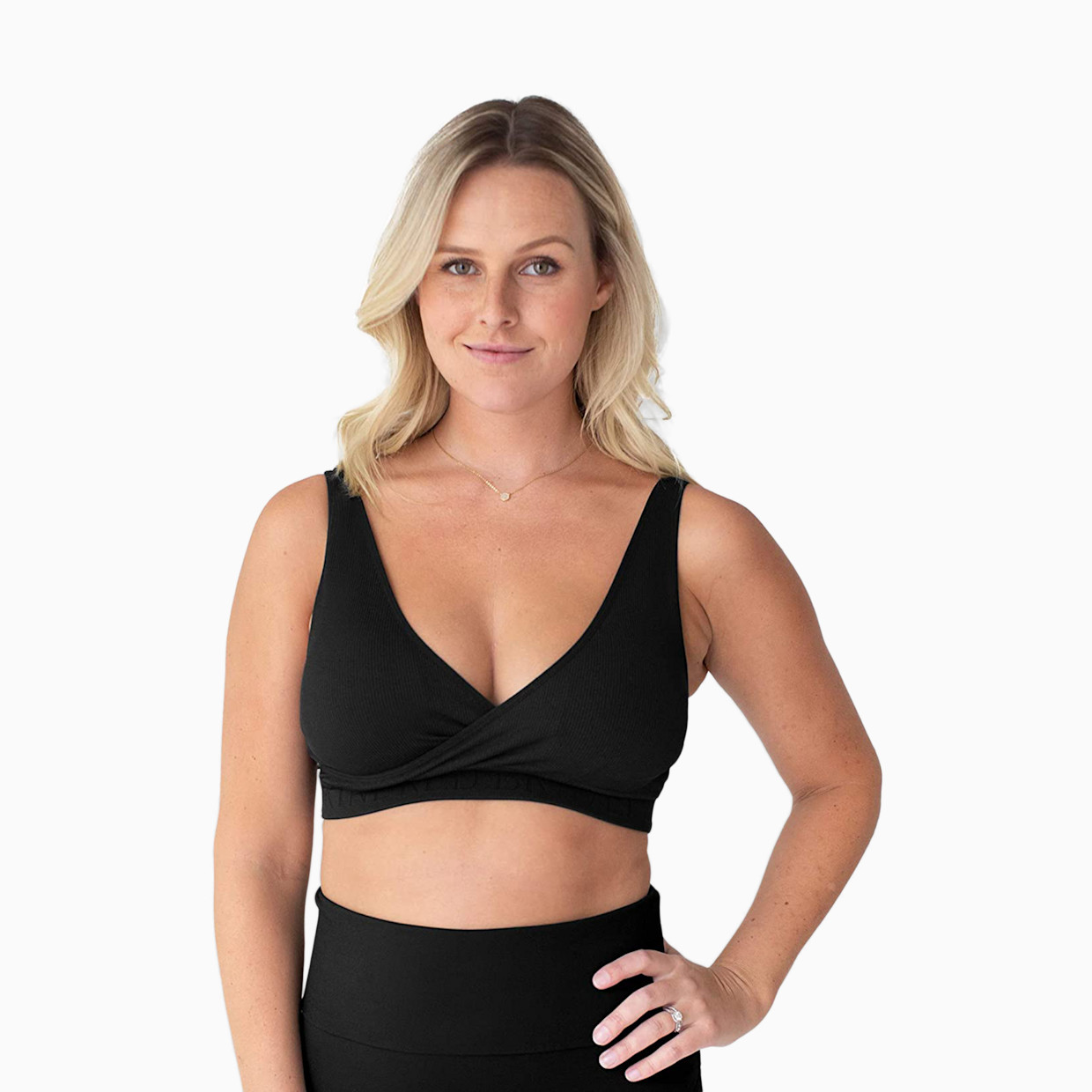 Kindred Bravely Sublime Adjustable Crossover Nursing Bra For Breastfeeding - Black, 1X.