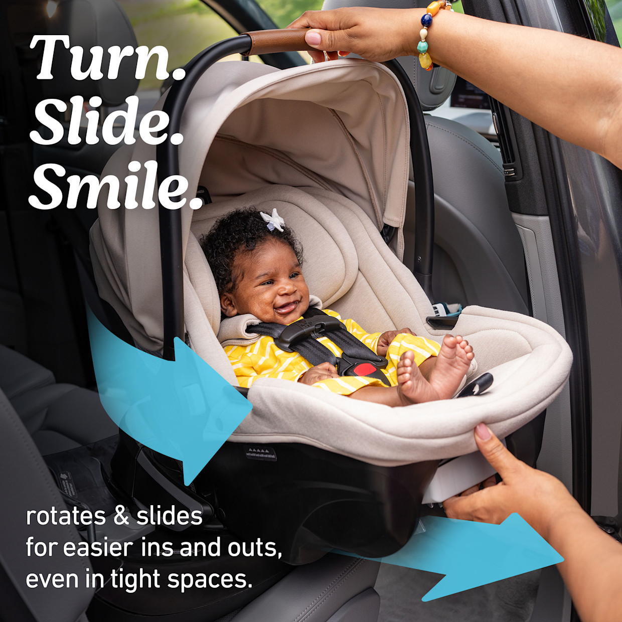 Graco SnugRide Turn & Slide Rotating Infant Car Seat Base - Black.