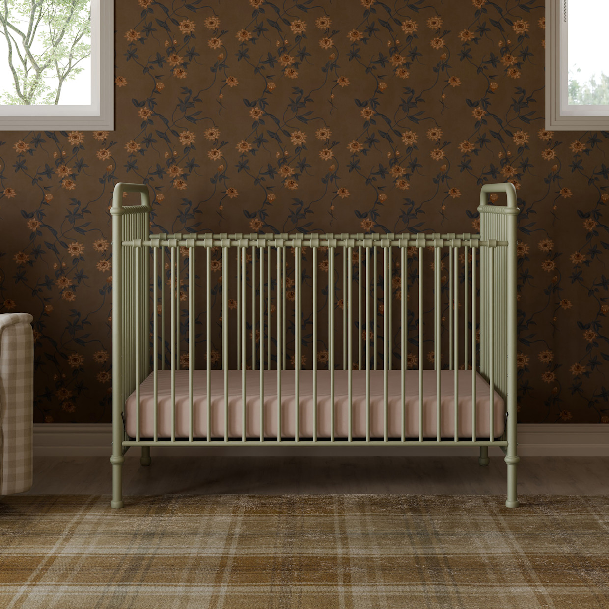 Namesake Abigail 3-in-1 Convertible Crib - Heirloom Sage.