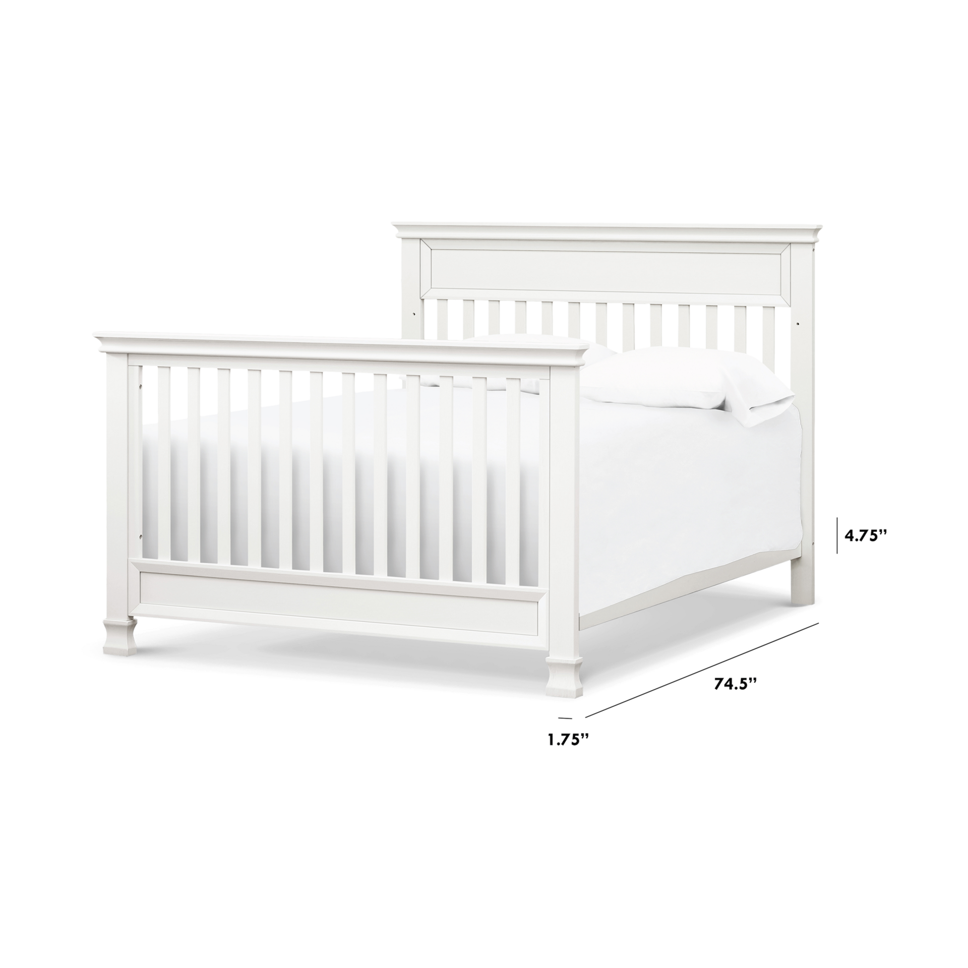 daVinci Twin/Full-Size Bed Conversion Kit (M5789) - Warm White.