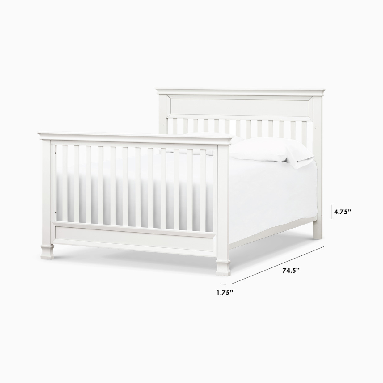 daVinci Twin/Full-Size Bed Conversion Kit (M5789) - Warm White.