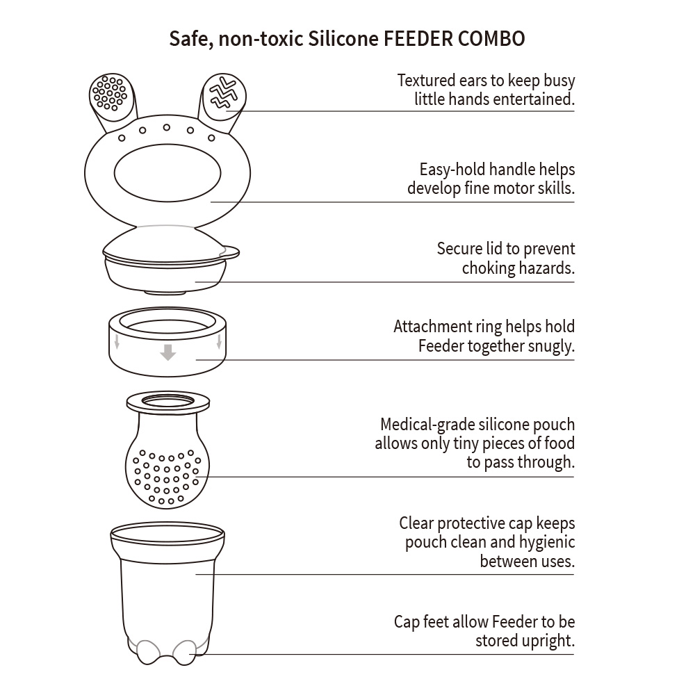 Haakaa Silicone Freeze-N-Feed Mini Combo - Pea Green.