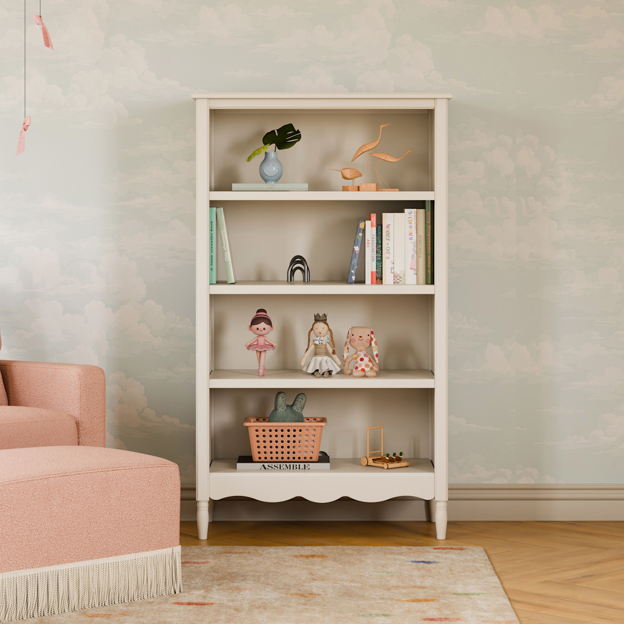 Namesake Liberty Assembled Bookcase - Warm White.