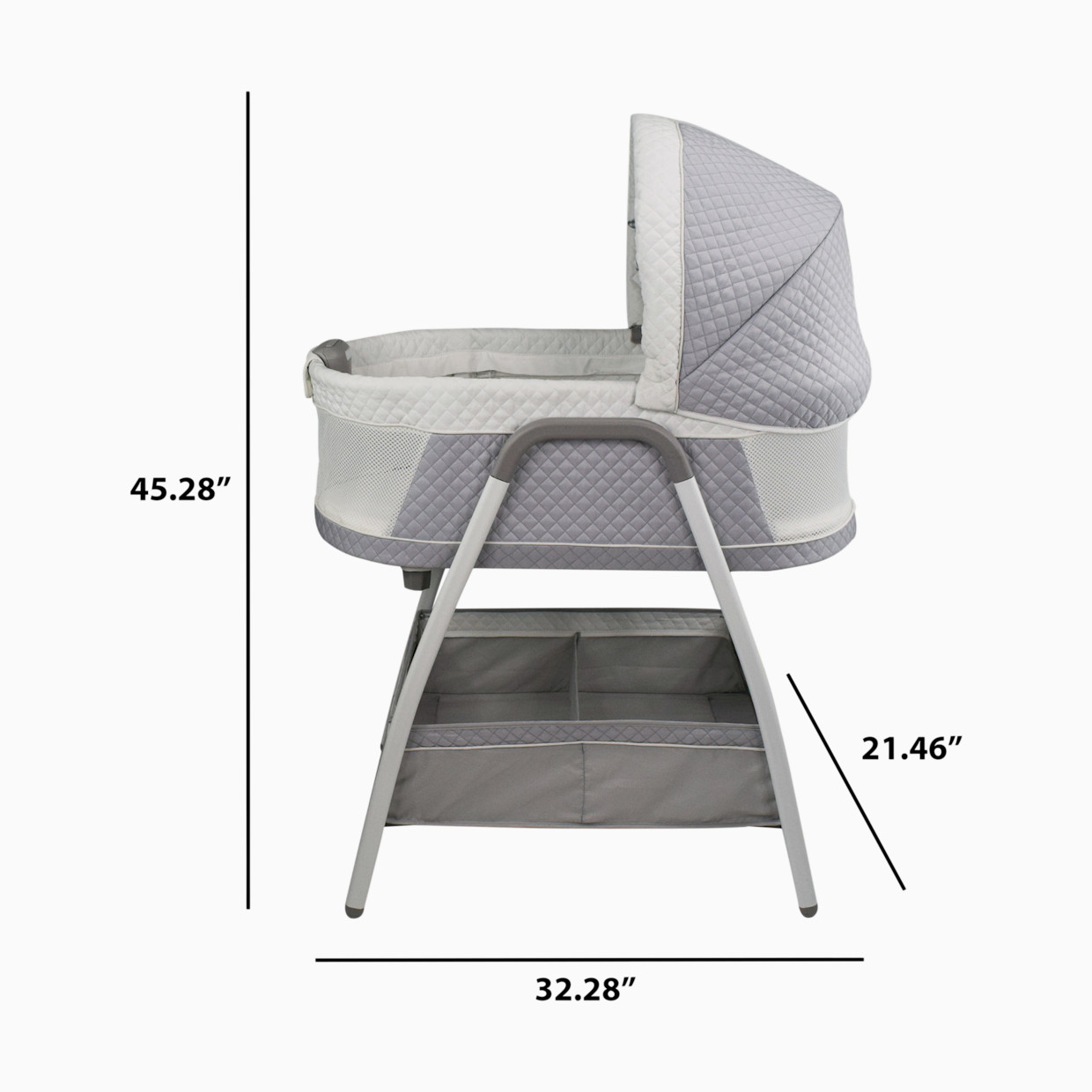 TruBliss Journey 2-in-1 Bassinet - Light Grey.