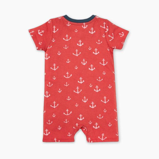 Burt's Bees Baby Organic Cotton Romper Jumpsuit - Anchor Aweigh, 3-6 Months.