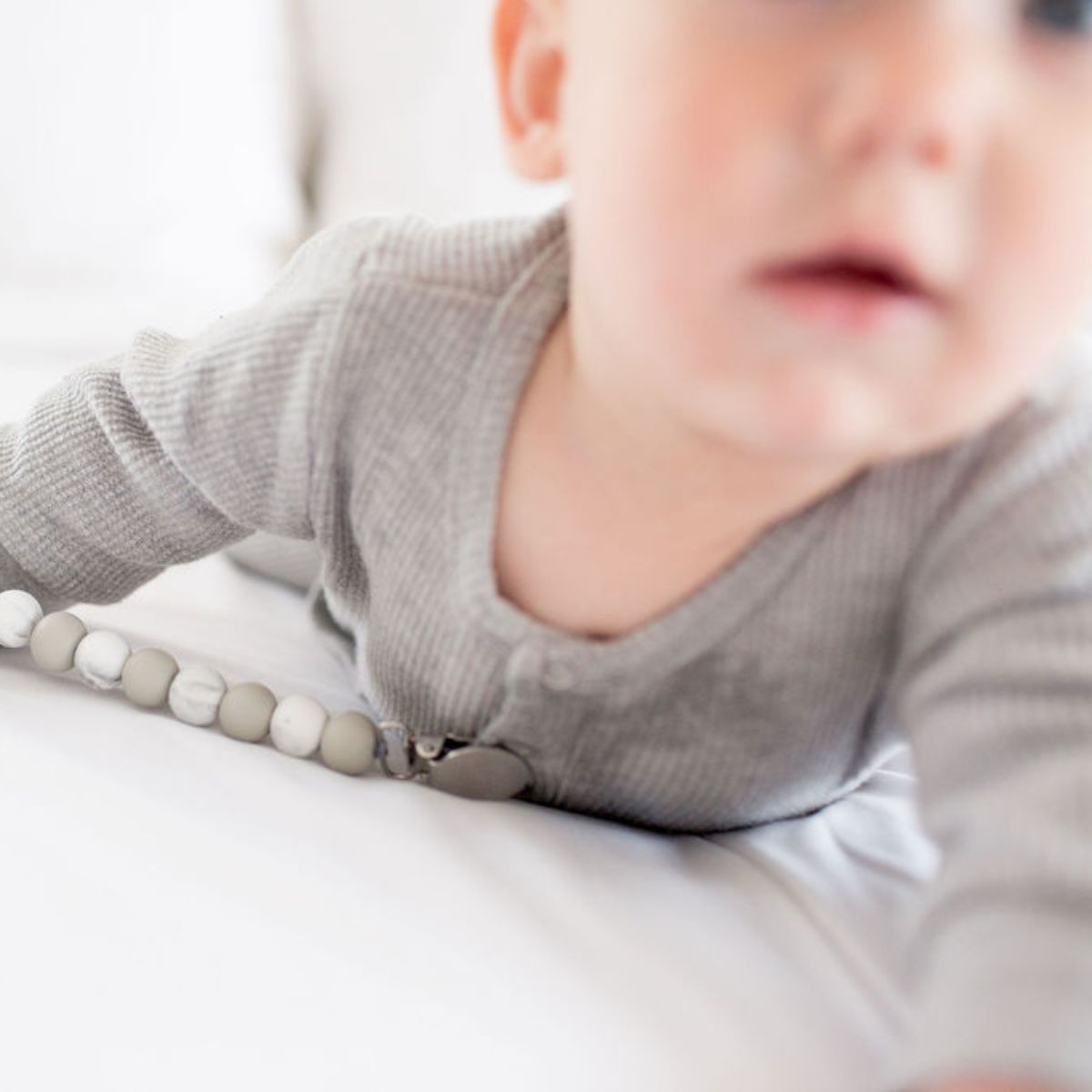 Loulou Lollipop Lolli Silicone Pacifier Clip - Briar Marble.