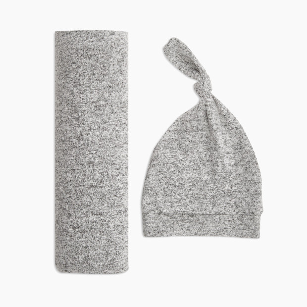 Aden + Anais Snuggle Knit Swaddle & Hat Gift Set - Heather Grey.