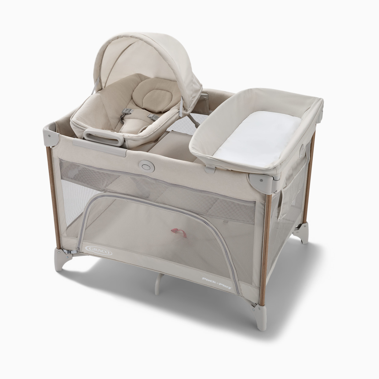 Graco Pack n' Play Close2Baby Seat Lux Playard - Soft Almond.