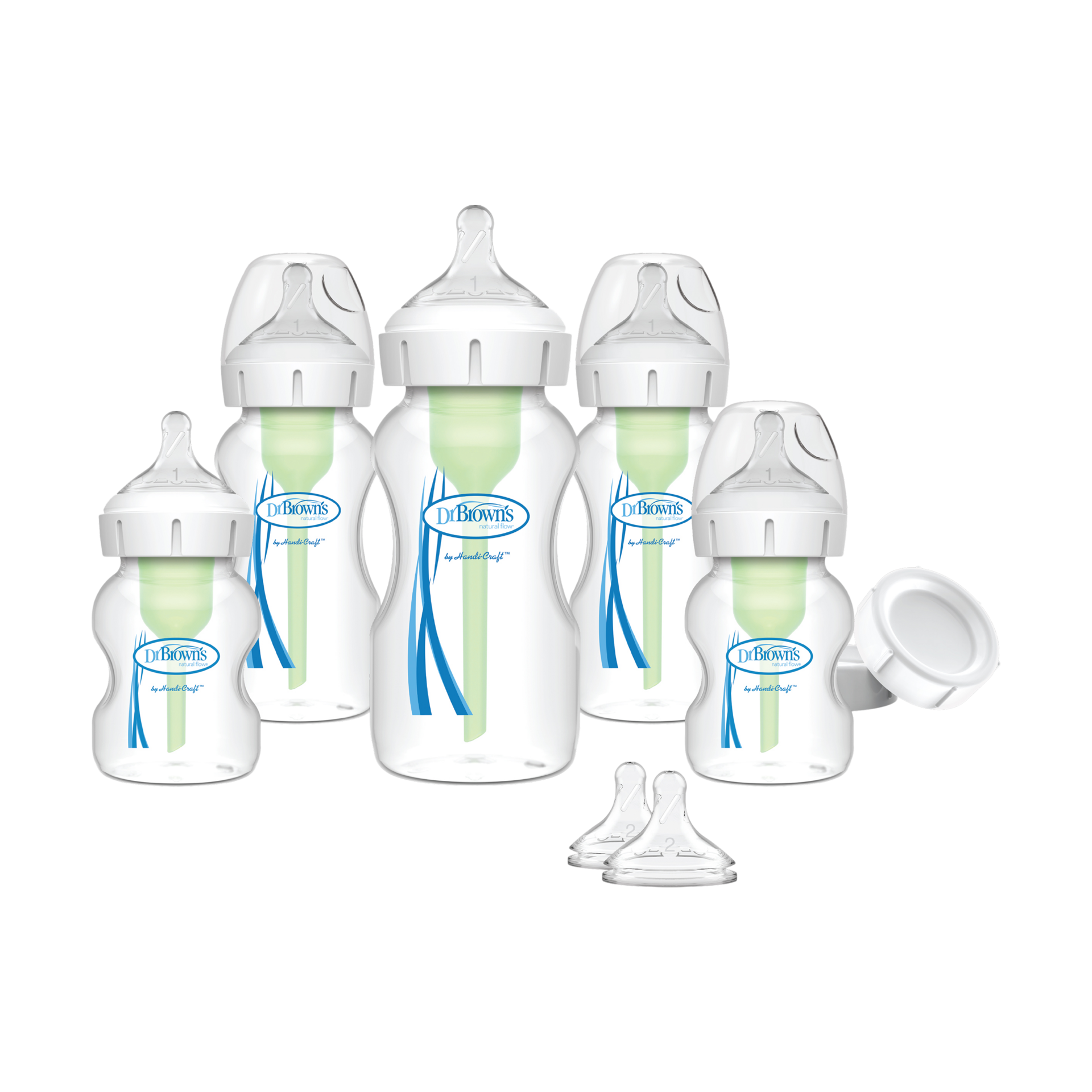 Dr. Brown's Anti-colic Options+ Wide-Neck Baby Bottle Newborn Feeding ...