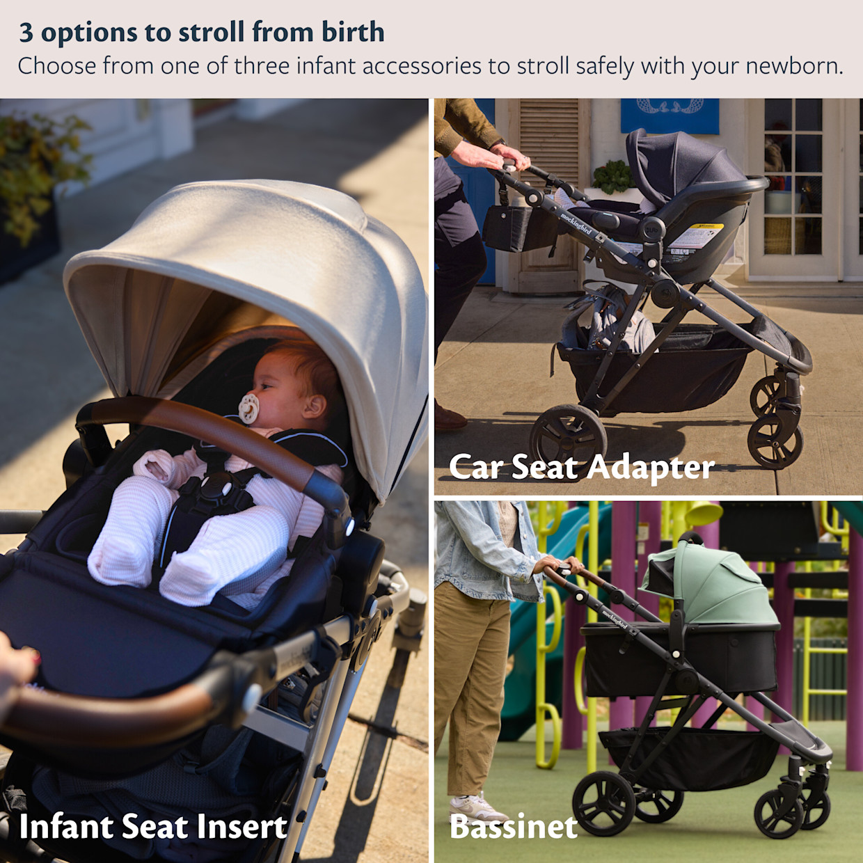 Mockingbird Single Stroller 3.0 - Heather Grey.