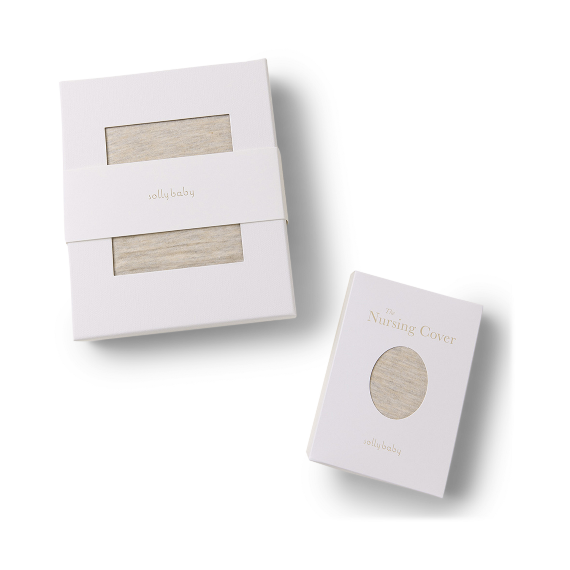 Solly Baby Wrap + Nursing Cover Gift Set - Flax, One Size.