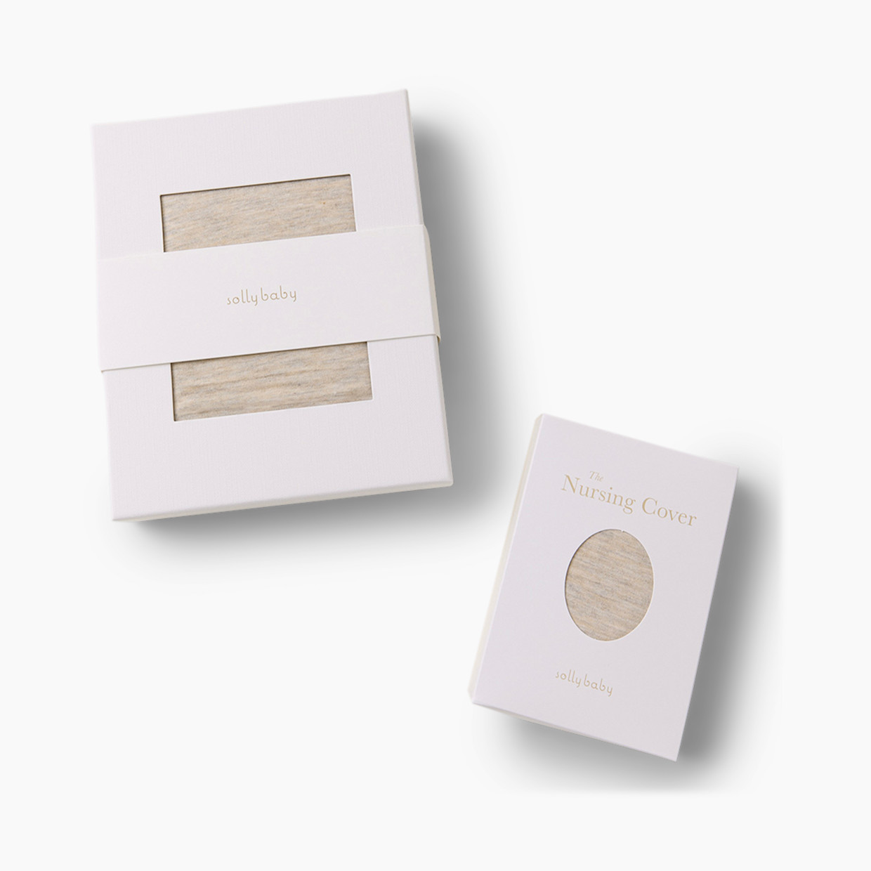 Solly Baby Wrap + Nursing Cover Gift Set - Flax, One Size.