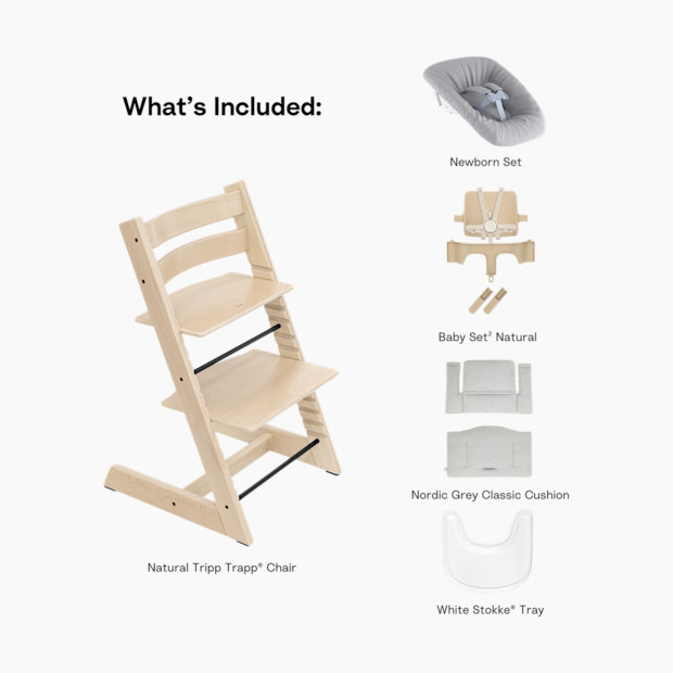 Stokke Tripp Trapp High Chair Complete² + Newborn Set.