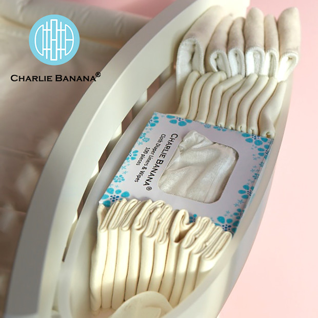 Charlie Banana Reusable Cloth Diaper Starter Bundle - All White.