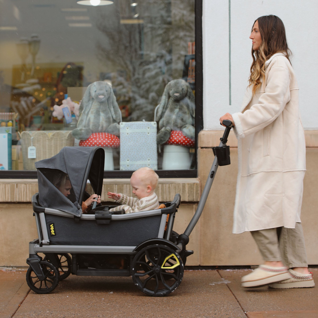 Veer Cruiser Wagon Retractable Canopy XL - Brown Mica.