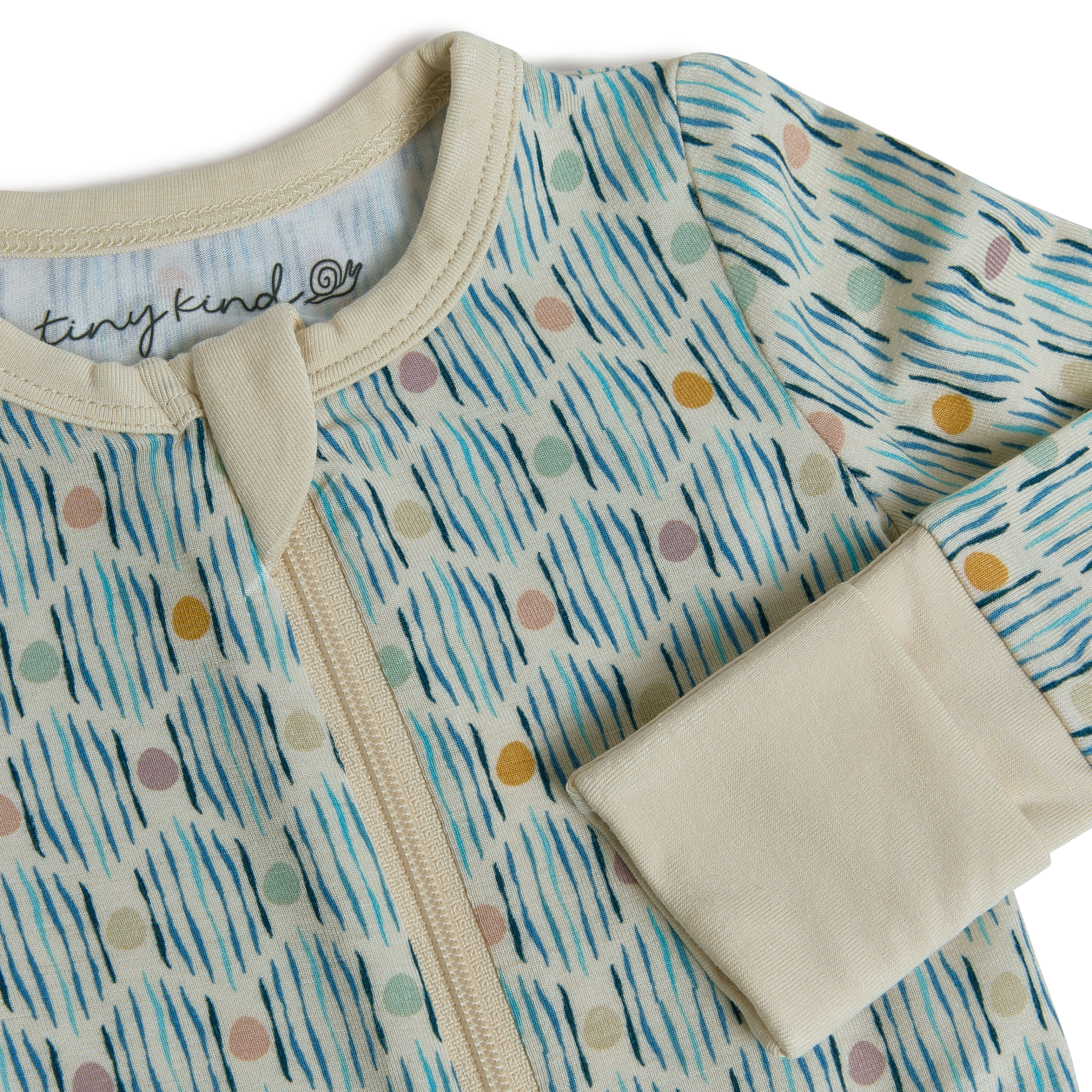 Tiny Kind Bamboo Viscose Convertible Footie Printed - Multi Print, 3-6 M.