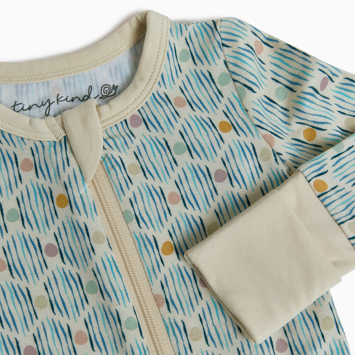 Tiny Kind Bamboo Viscose Convertible Footie Printed - Multi Print, 6-12 M.