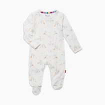 Magnetic Me Modal Magnetic Footie - Serene Safari-White, Newborn | Babylist Shop