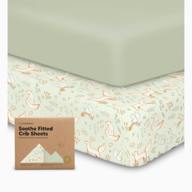 KeaBabies 2-Pack Soothe Fitted Crib Sheets.