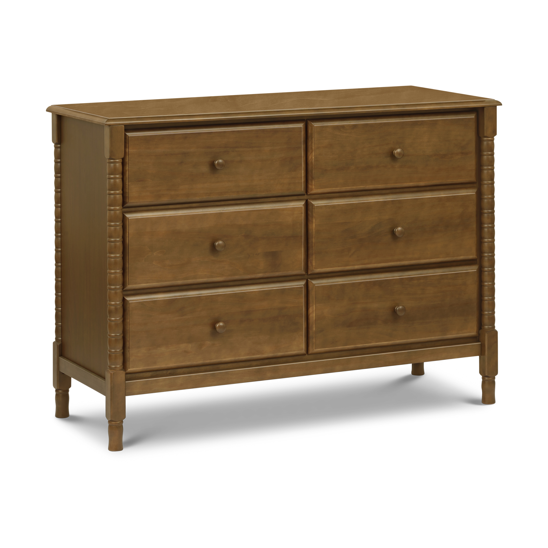 daVinci Jenny Lind Spindle 6-Drawer Dresser - Walnut.