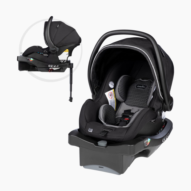 Evenflo Litemax DLX Infant Car Seat with SafeZone Load Leg Base - Olympus Black.