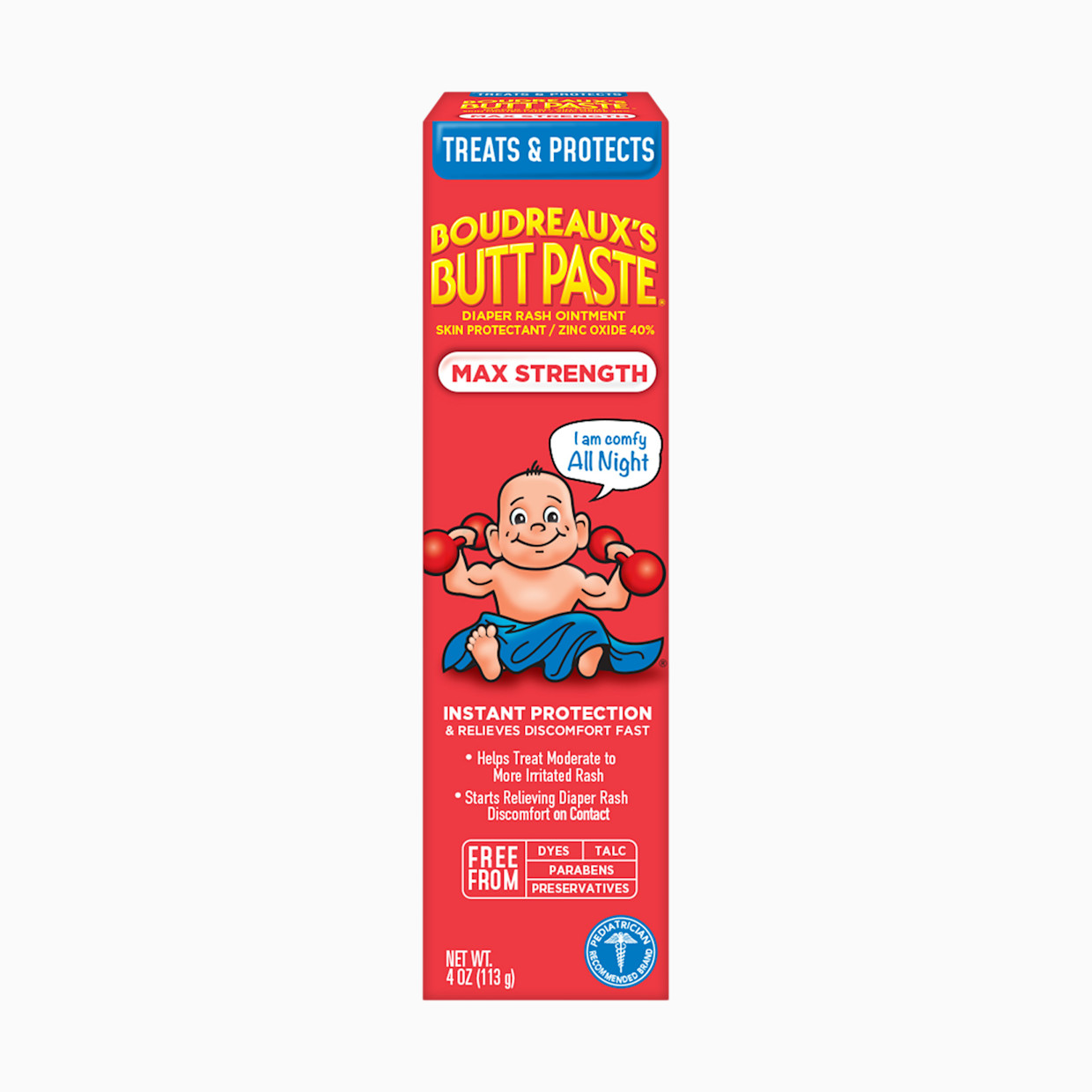Boudreaux's Butt Paste Maximum Strength Diaper Rash Cream - 4 Oz.